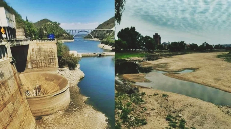 Bajante de los diques de la provincia