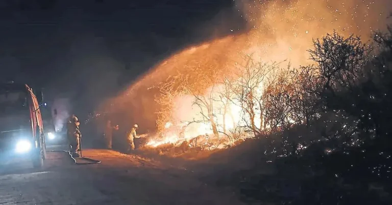 Combaten un incendio en Chancaní