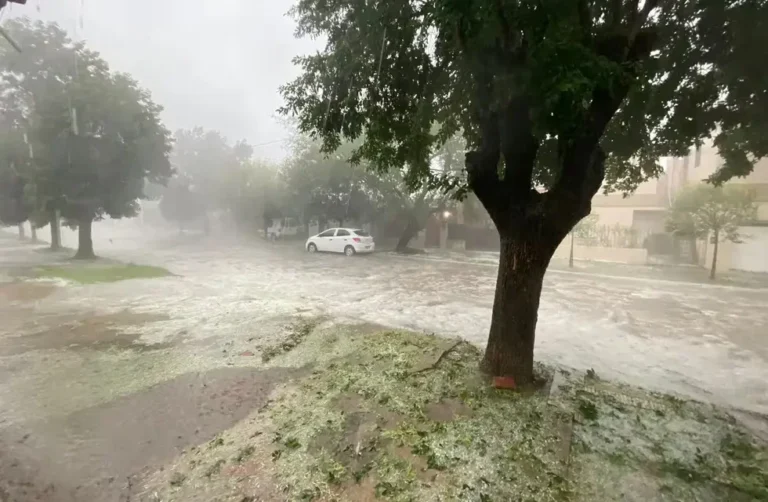 Temporal de lluvia, viento y granizo en Río Cuarto