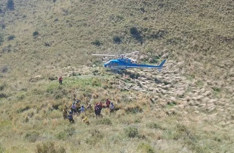 Dramático rescate en el Cerro Uritorco