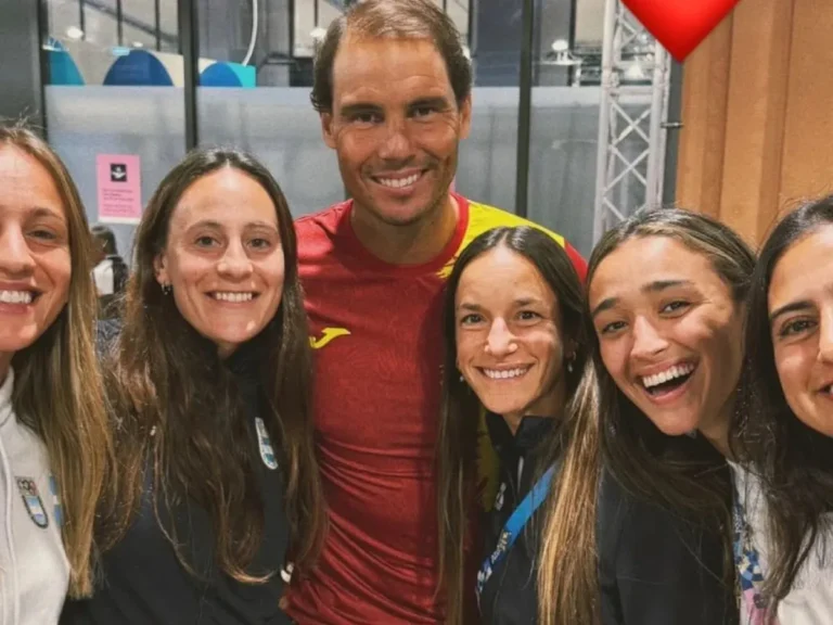 Las Leonas se encontraron con Rafa Nadal en la Villa Olímpica