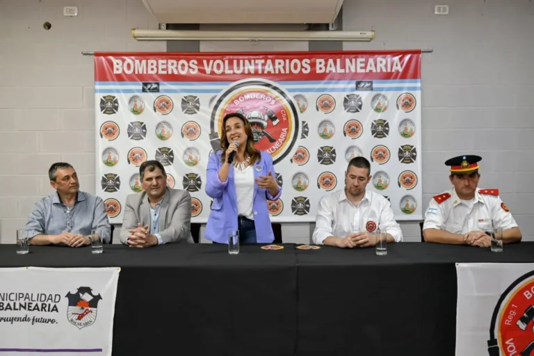 Myrian Prunotto elogió la entrega de los bomberos que luchan contra los incendios
