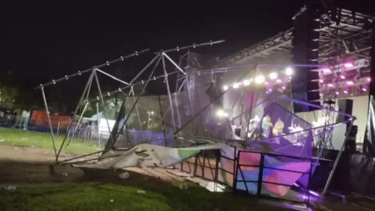 Tragedia en la Fiesta Nacional de la Música: se cayó una estructura y murió una mujer