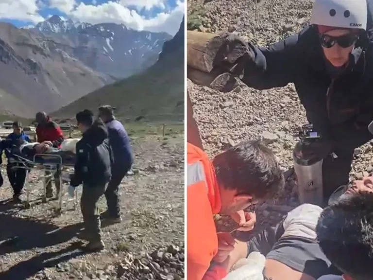 Rescataron a un andinista italiano que se descompensó en el Aconcagua