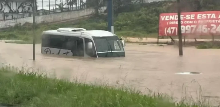 Fuerte temporal en Brasil
