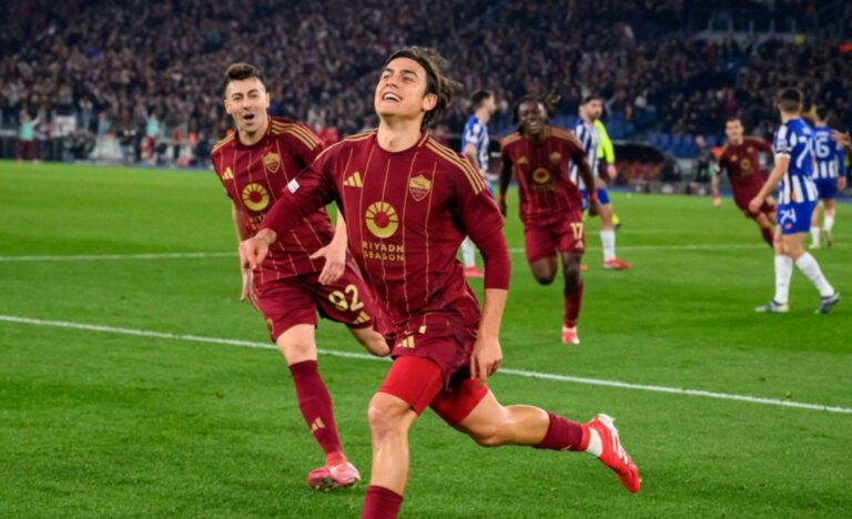 Doblete de Dybala impulsa a Roma en la Europa League