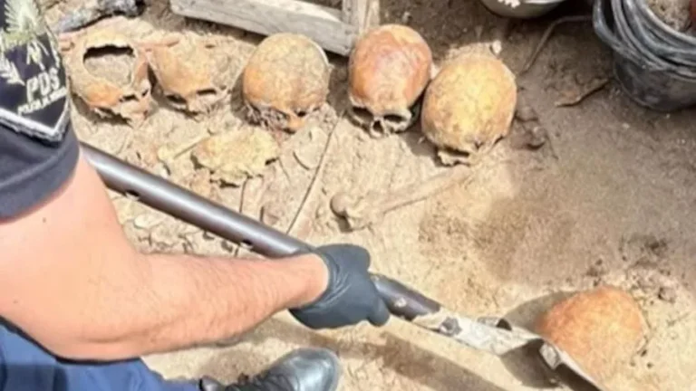 Hallan 12 cráneos humanos en una casa 