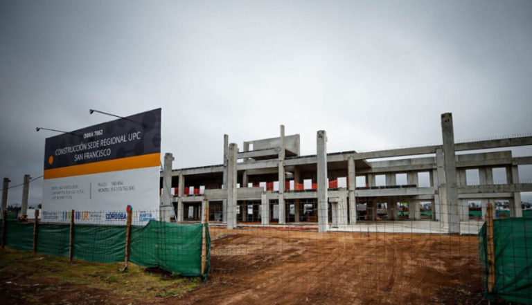 Avanza la obra de la Sede Regional Universidad Provincial en San Francisco