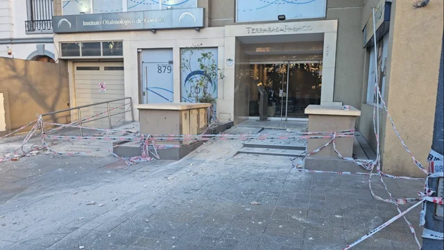Susto en Nueva Córdoba: se desprendió mampostería 