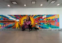 Euge Quevedo ya tiene su mural en el Aeropuerto de Córdoba