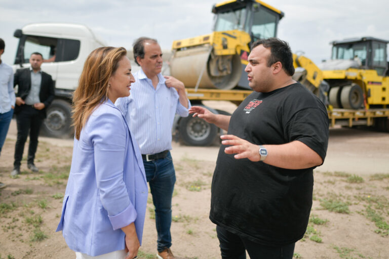 Prunotto y Llamosas inspeccionaron obras en Las Higueras y Río Cuarto